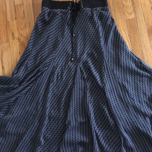 Lapis Tie Front Circle Skirt - Picture 2 of 9